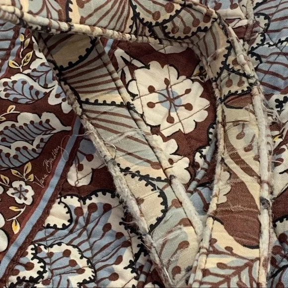 Vera Bradley Slate Blooms Side By Side Tote Shoulder Bag Crafts/Repairs - Picture 10 of 11